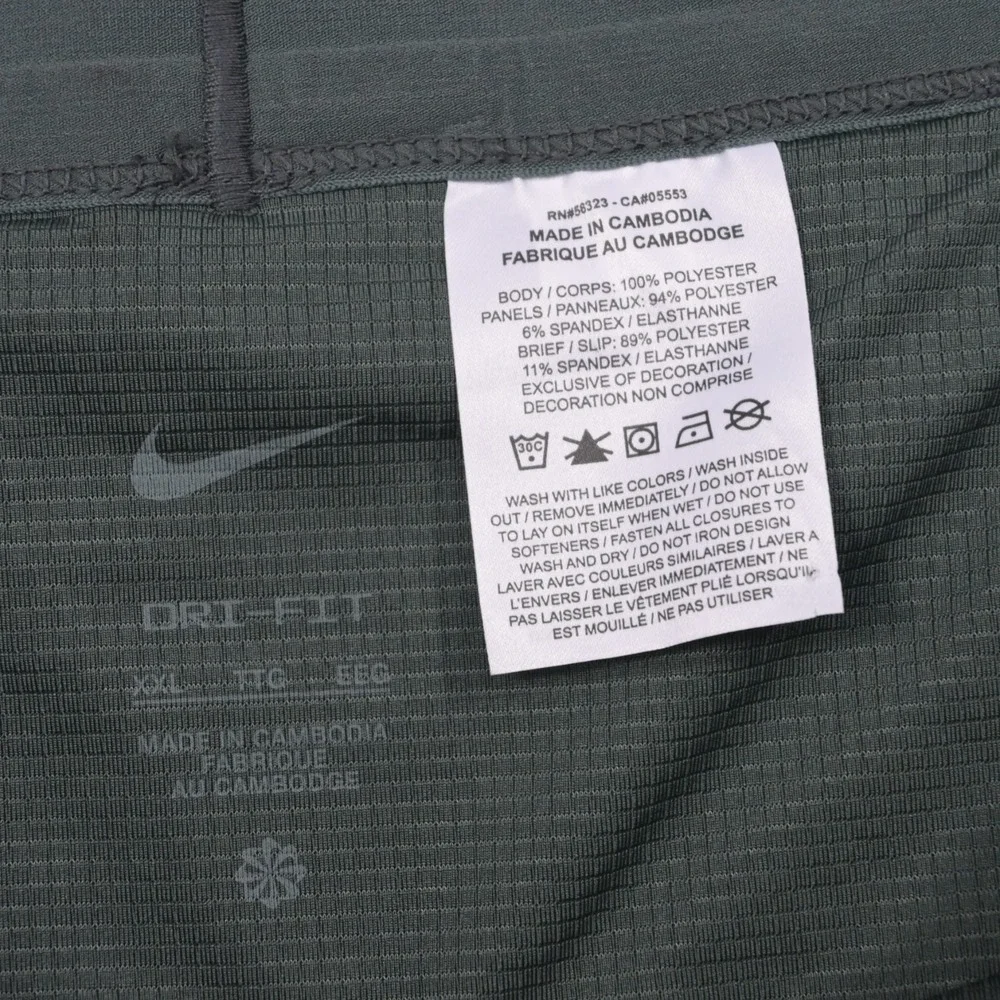 Nike Running Stride Gym Shorts Green Lined Dri Fit Performance Mens 2XL x 5